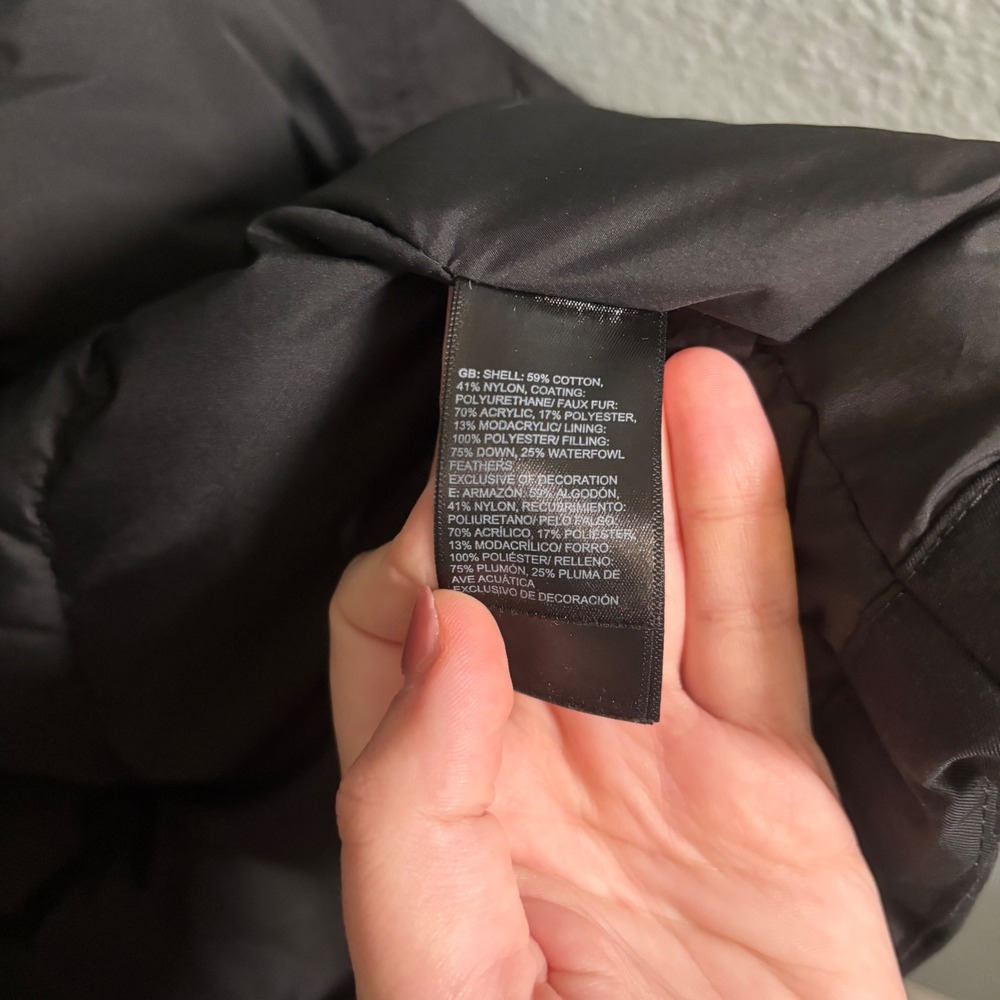 The North Face Womens Arctic Down Parka Black Faux Fur XXL 50 Dry Vent Winter - Picture 12 of 12